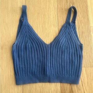 Aerie Blue Knit Tank Top